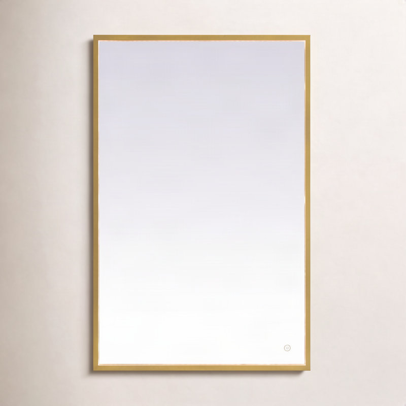 Miroir Piche, 27 po x 40 po, Laiton
