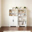 Armoire de rangement autoportante de 43,3 po de hauteur avec tablette réglable et deux tablettes ouvertes