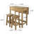 Loveday 2 - Person Pine Solid Wood Top Four Leg Dining Set-795641273-795641278-795641279