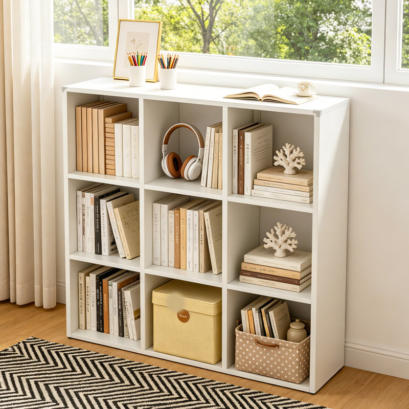 Étagère à livres, bibliothèque en métal - métal - blanc - design moderne