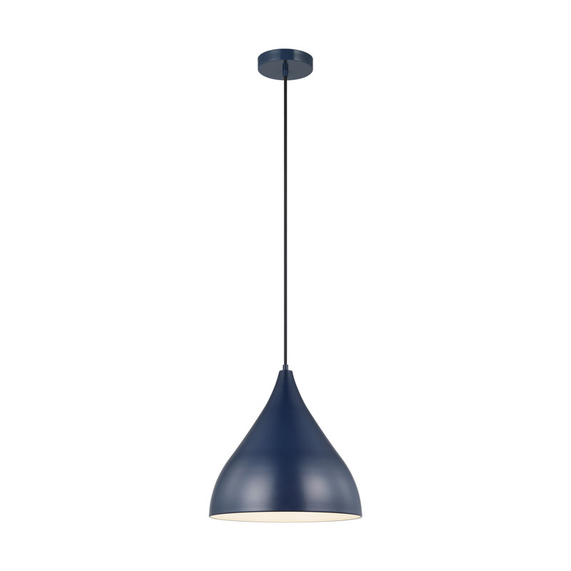 1 - Light Pendant, Navy, 152" H x 14" W x 14" D