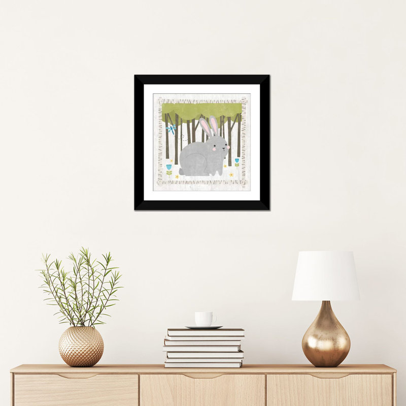 «Bunny» par Moira Hershey, reproduction sur toile tendue sur toile tendue sur châssis, H 16 po x l 16 po x P 1 po, Blanc