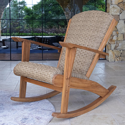 Chaise berçante d'extérieur en teck Bristol