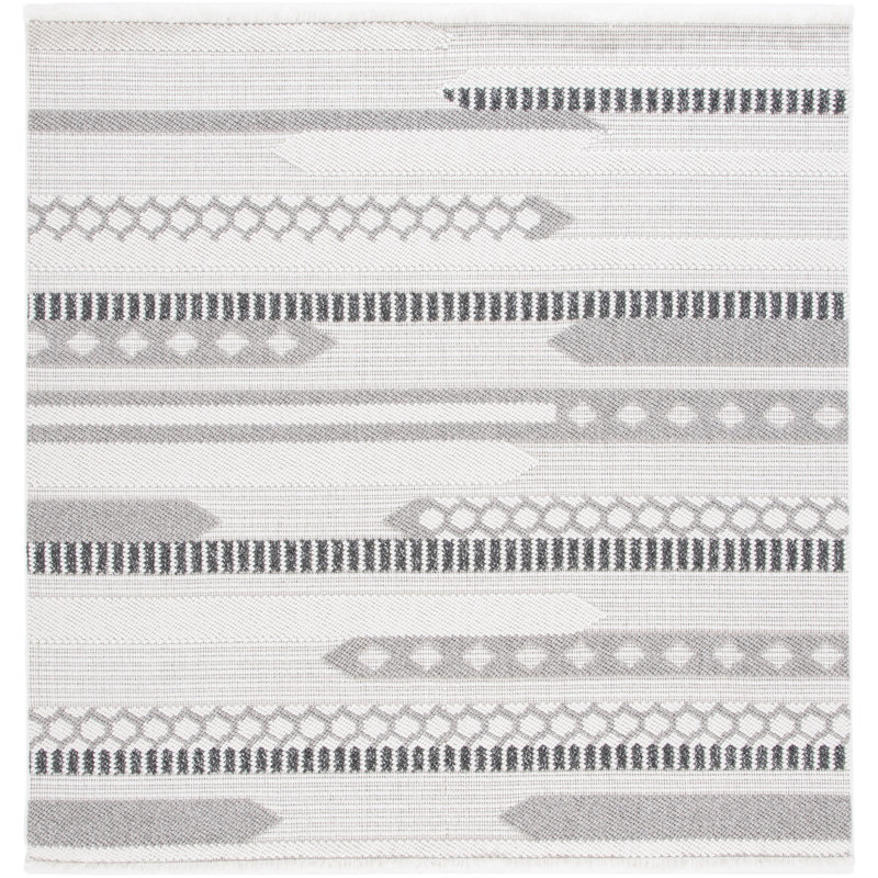 Lotus Performance Geometric Rug, Square 6'7"