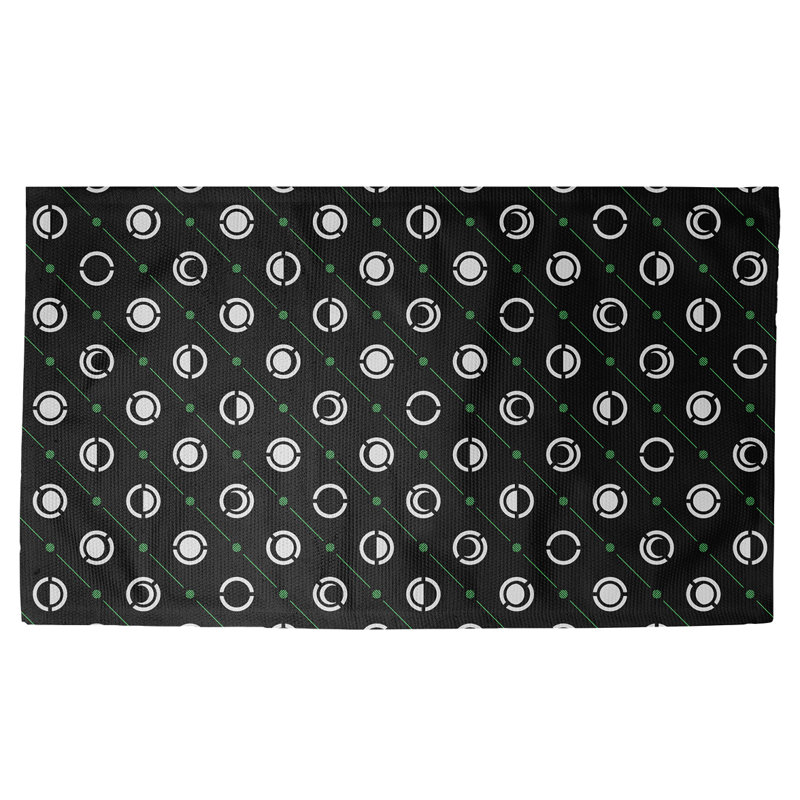 Tapis décoratif des phases de lune noires, Rectangle de 2 pi x 3 pi