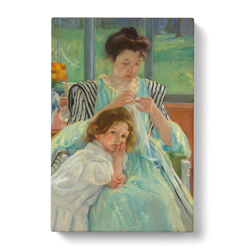 Young Mother Sewing by Mary Cassatt - Wrapped Canvas, 50cm H x 35cm W x 3cm D