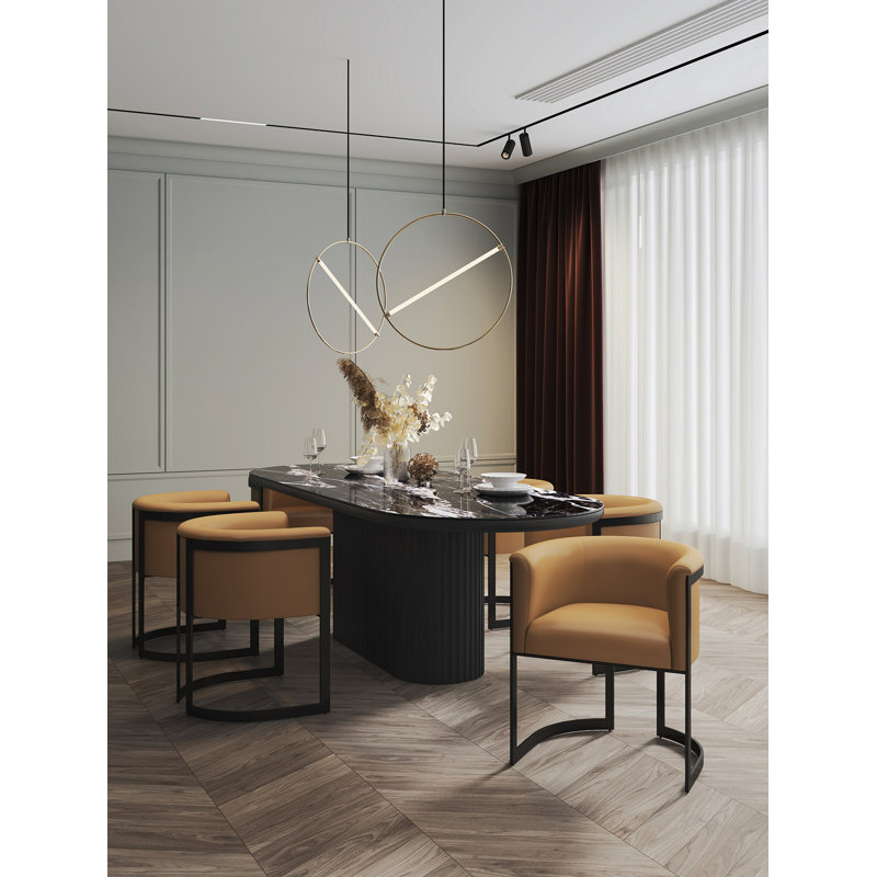 Chaise en cuir Corso, Chameau