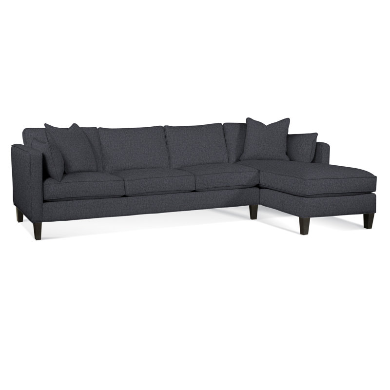 Lenox Chaise Sectional, Right Hand Facing, Frost White, Basic Navy; 0317-61
