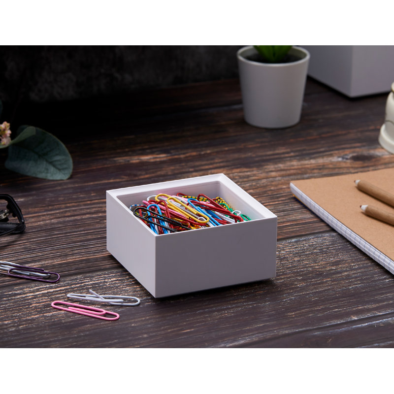 Plastic Desk Organizer, White