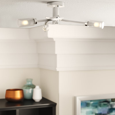 Geneva Glass Semi Flush Mount