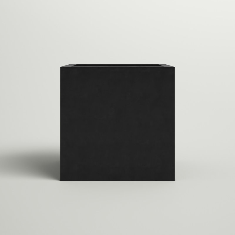 Eastvale Handmade Planter Box, Black, 16" H x 16" W x 16" D