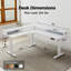Bureau debout en L de 63 po pour ordinateur, bureau de coin électrique à hauteur réglable pour le bureau personnel-785969065-789745713