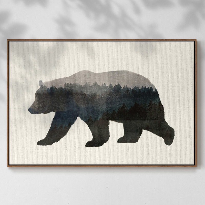 " The Wilderness II ", 25" H x 37" W x 2" D, Walnut Framed Canvas