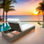 Chaise longue inclinable avec coussin Hobson