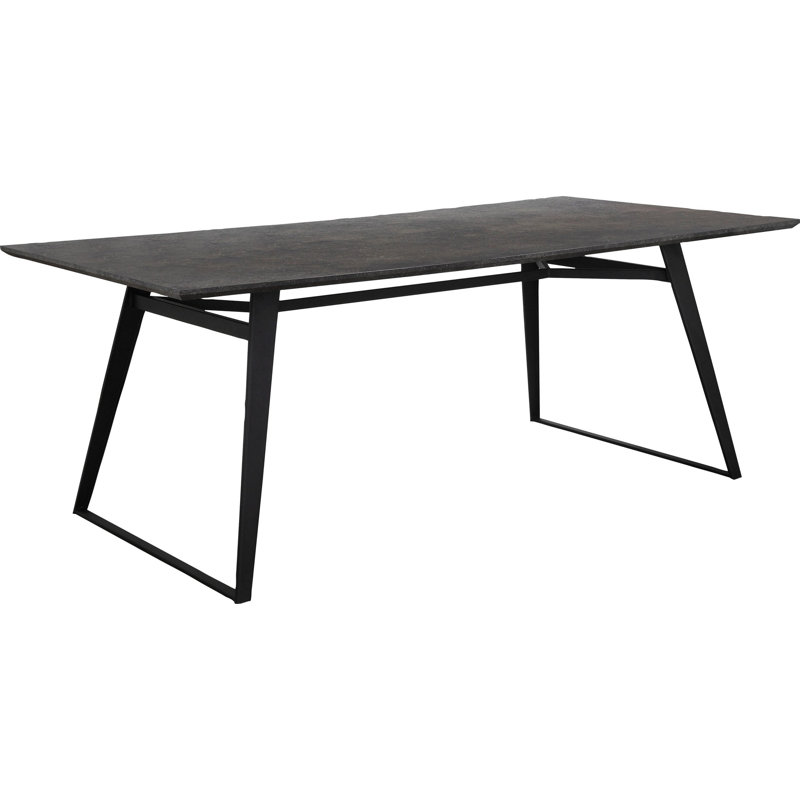 Baidy Metal Base Dining Table, 100cm W x 200cm L