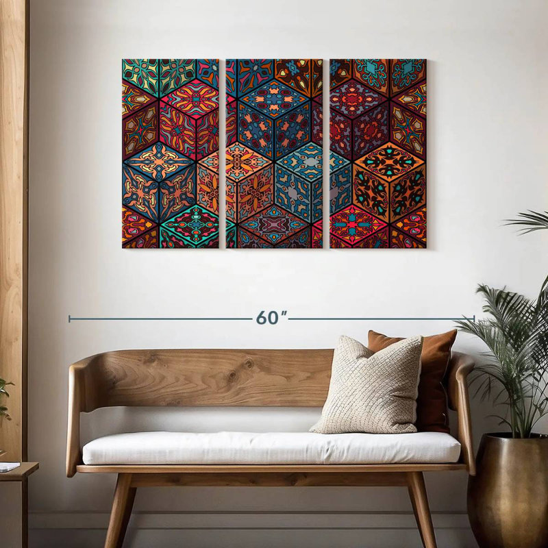 Cubes de mandala Kerner, H 28 po x l 45 po