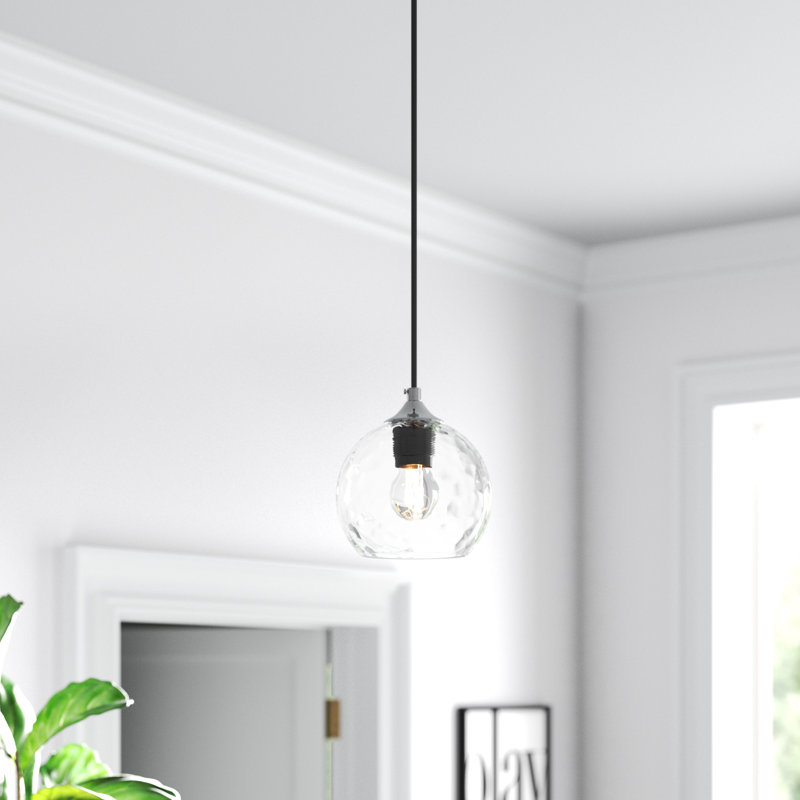 Douthit 1 - Light Single Pendant, 10.3" H x 9.8" W x 9.8" D, Chrome