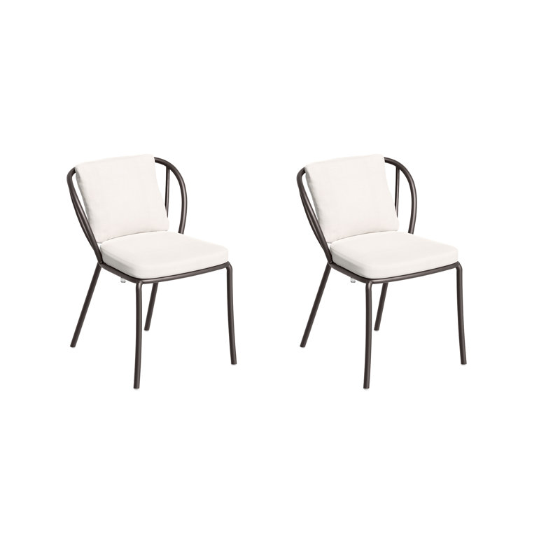 Malti Patio Dining Side Chair with Cushion