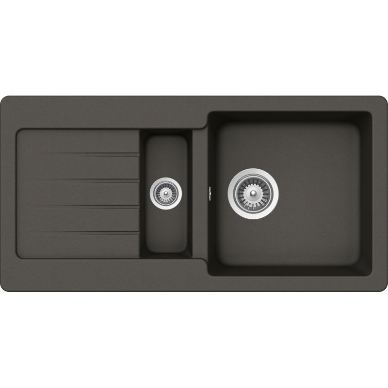 Schock 1.5 Bowl Inset Kitchen Sink, Asphalt