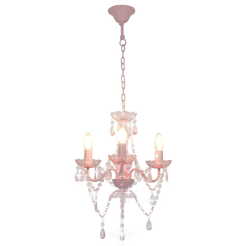 Espinal 3 - Light Crystal Chandelier, Pink