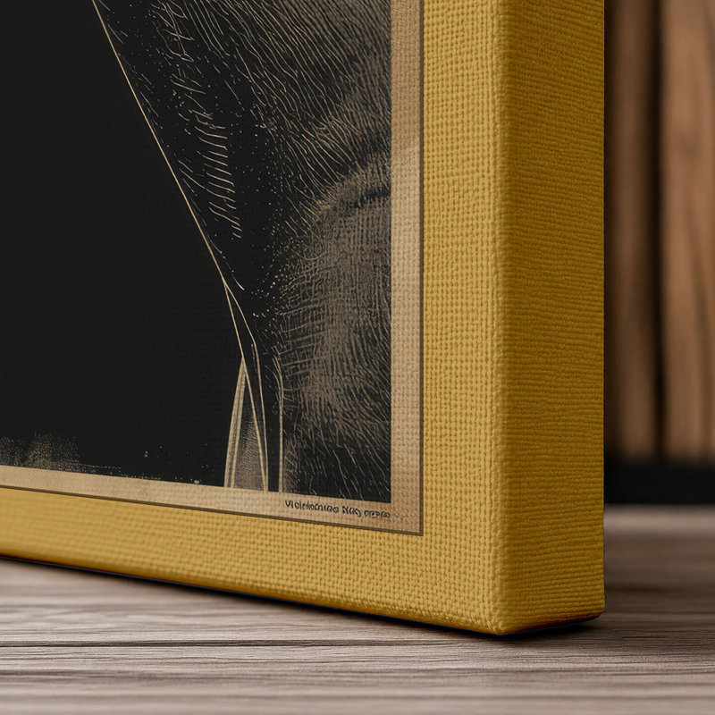 Dignified Horse Realism - Wrapped Canvas, 24x16 - 61.0 x 40.6 cm, Ochre Border