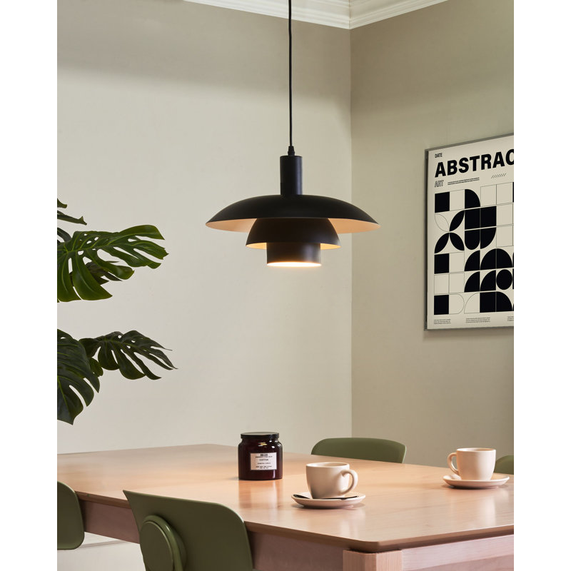 Metal Pendant Lamp HILBA, Black