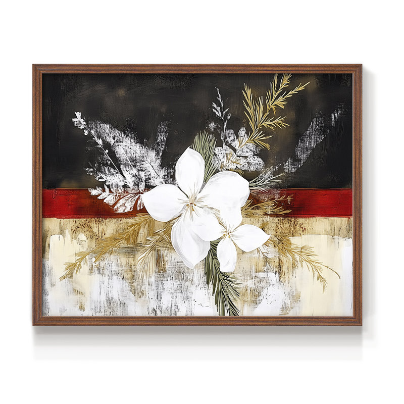 Chirstmas Art-CCXL -Framed Print - Restickable, Noyer, H 16 po x l 20 po