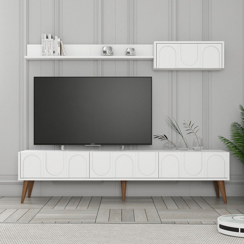 Keikei Unfinished TV Stand, Beige