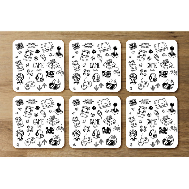 Square 6 Piece Coaster Set
