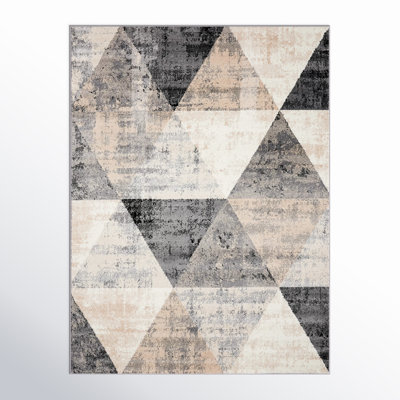 Tapis intérieur crème / brun / noir Asimina
