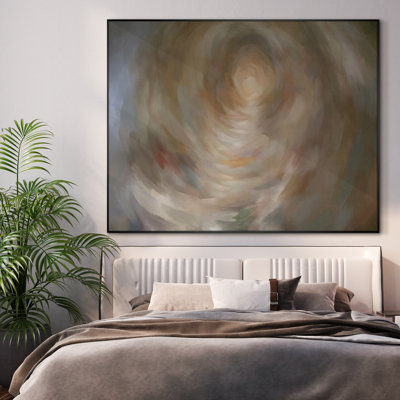 Très grand art mural imprimé sur toile - mouvement tourbillon abstrait moderne et contemporain, œuvre d'art pour le salon ou la chambre à coucher - «Assemblage requis du cadre (cadre non fini)»