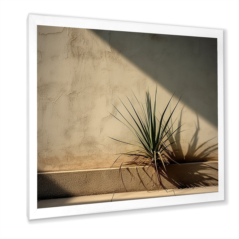 Plantes de minimalisme sur toile, H 24 po x l 24 po x P 1 po, Cadre simple blanc