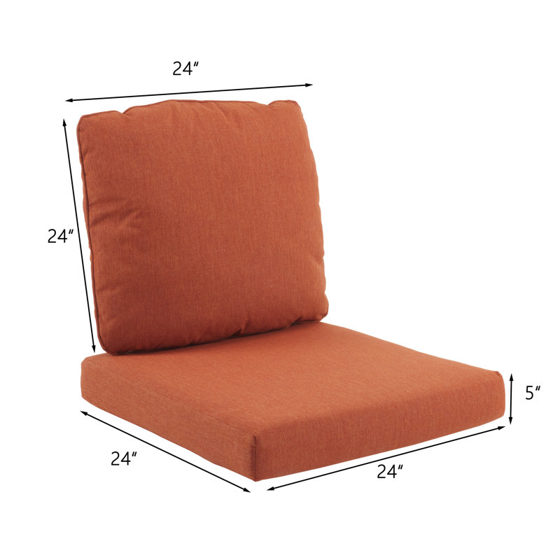 Outdoor 5'' Seat / Back Cushion, Orange