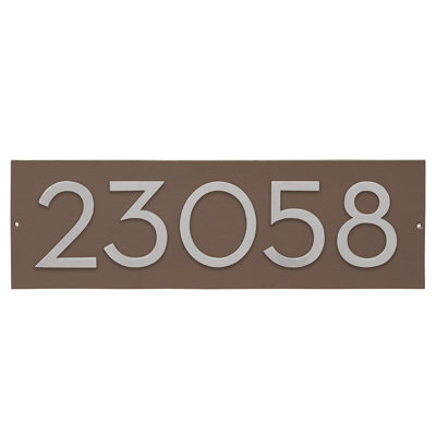 Plaque d'adresse horizontale flottante 4 po (5 chiffres)