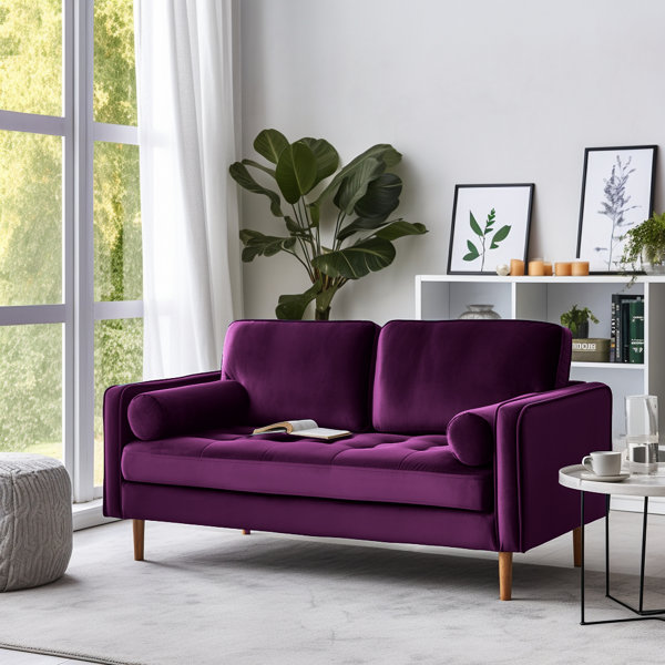 Willa Arlo Interiors Banuelos 58'' Velvet Square Arm Loveseat & Reviews ...
