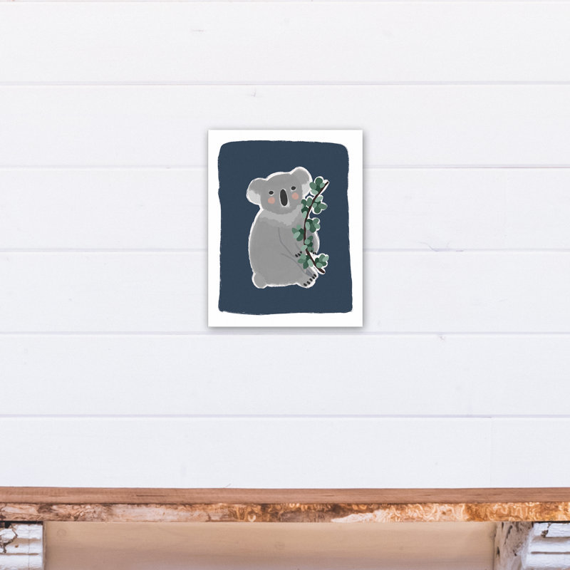Art sur toile koala doux Briscoe, Bleu, H 14 po x l 11 po x P 1,25 po