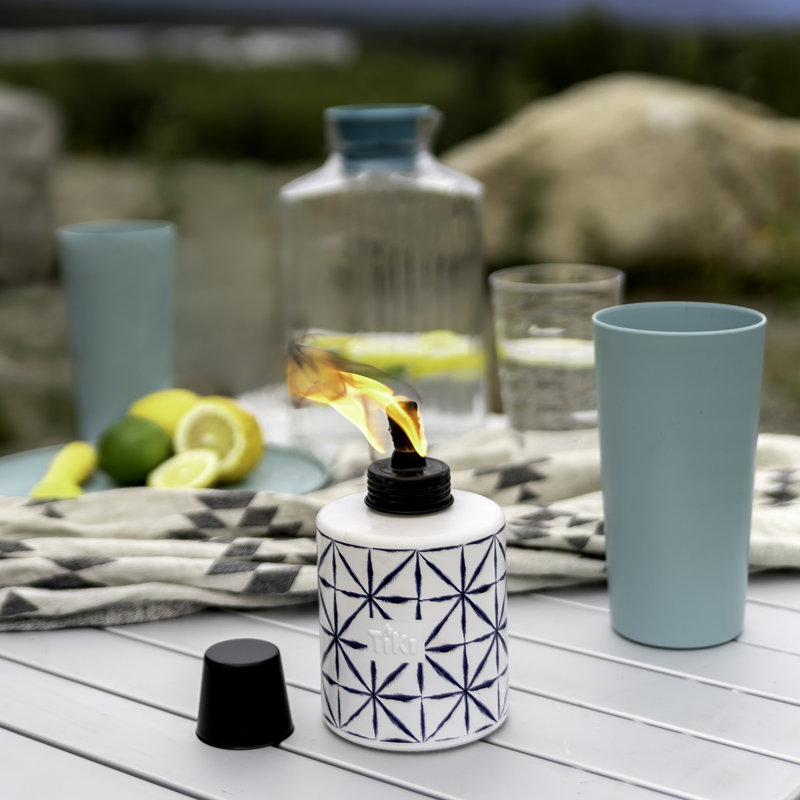 TIKI® Brand 5.75 Inch Table Torch Glass Tiedye