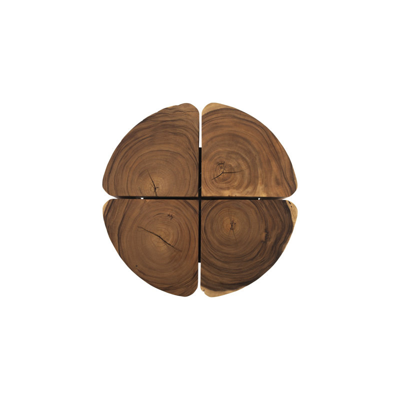 Clover Solid Wood Coffee Table, Natural