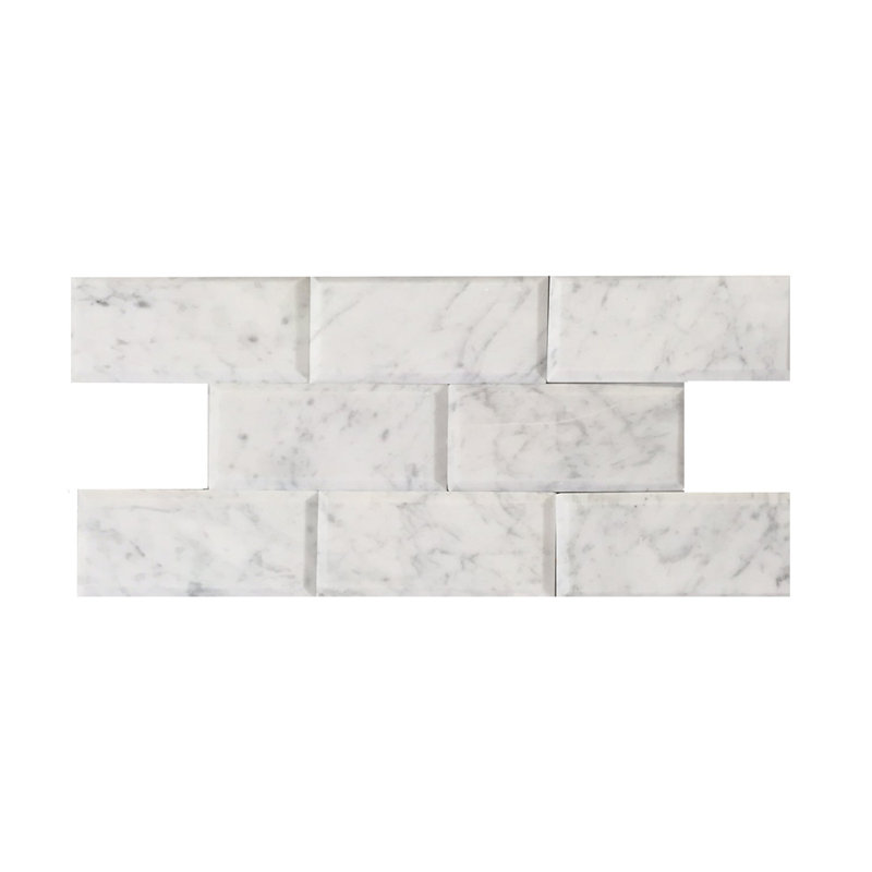 3" x 6" Beveled Marble Marble Look Wall & Floor Tile