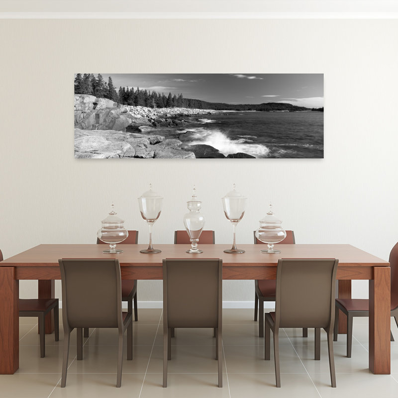 Atlantic Coastline Schoodic Peninsula Acadia National Park Maine by James Schwabel - Wrapped Canvas Panoramic Print