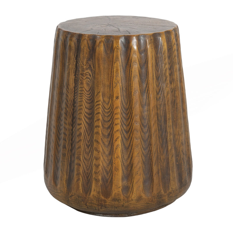 Side Table, Durable Tree Stump Style End Table