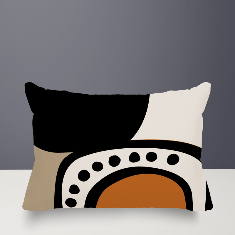 Coussin lombaire réversible intérieur / extérieur Sofi Minimalist, H 18 po x l 25 po, Orange brûlé