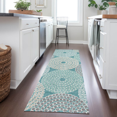 Malek Indoor/Outdoor Area Rug with Non-Slip Backing