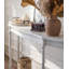 Console en métal blanc patiné French Country