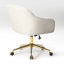 Chaise de bureau rembourrée en velours Farrah-101215813