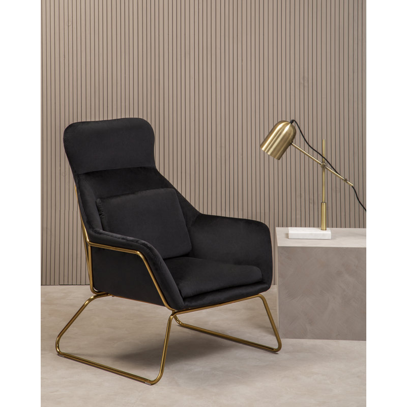 Jayant Upholstered Armchair, Black