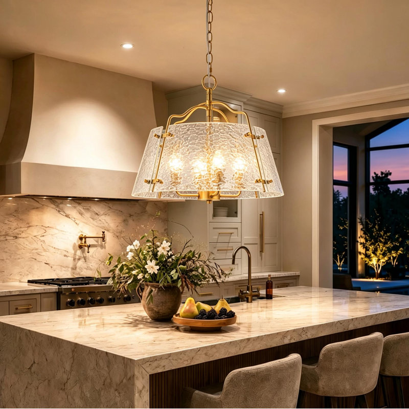 Elonso 4 - Light Glass Shade Chandeliers Pendants Light