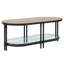 Brantley 1-Shelf Coffee Table in Oak and Sandy Black