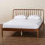 Lit plateforme grand noyer brun avec tête de lit Chester Chester Baxton Studio Maeron