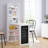 Fold-Out Convertible Writing Table Wall Mount Desk Cabinet With Blackboard And Side Shelf Multi-Function Home Office Workstation